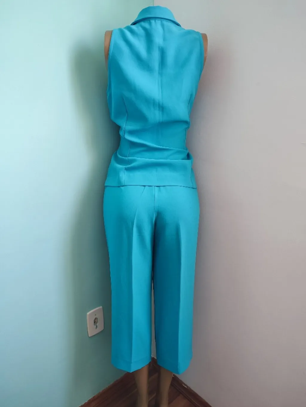 conjunto feminino social azul