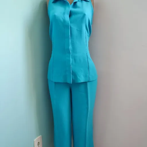 conjunto feminino social azul