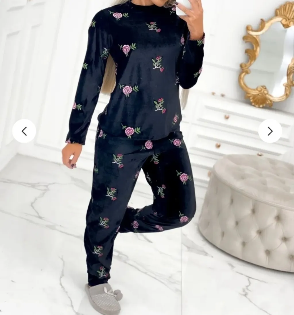 conjunto preto pijama