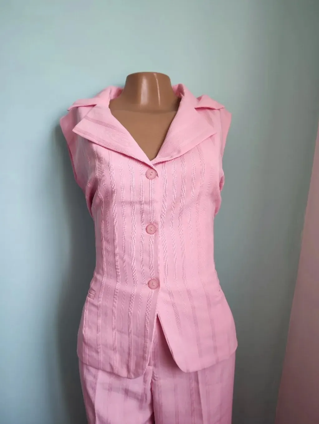 conjunto feminino alfaiataria rosa