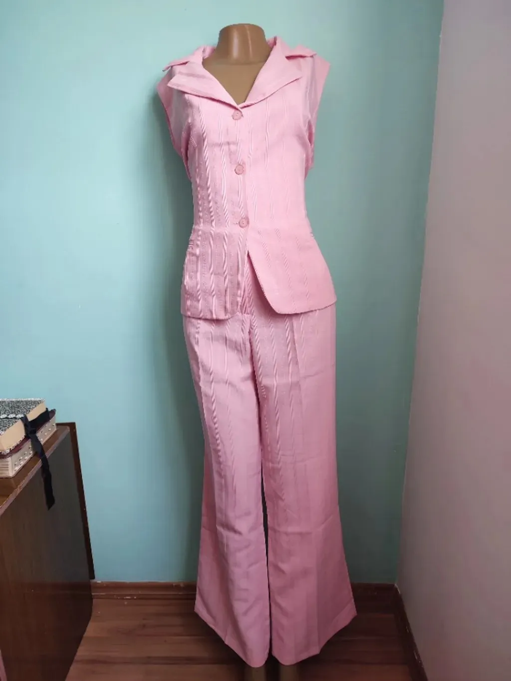 conjunto feminino alfaiataria rosa