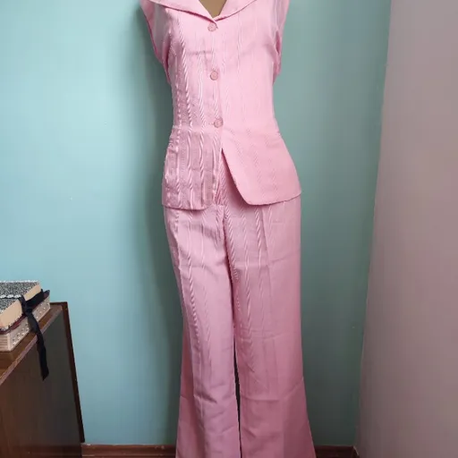 conjunto feminino alfaiataria rosa