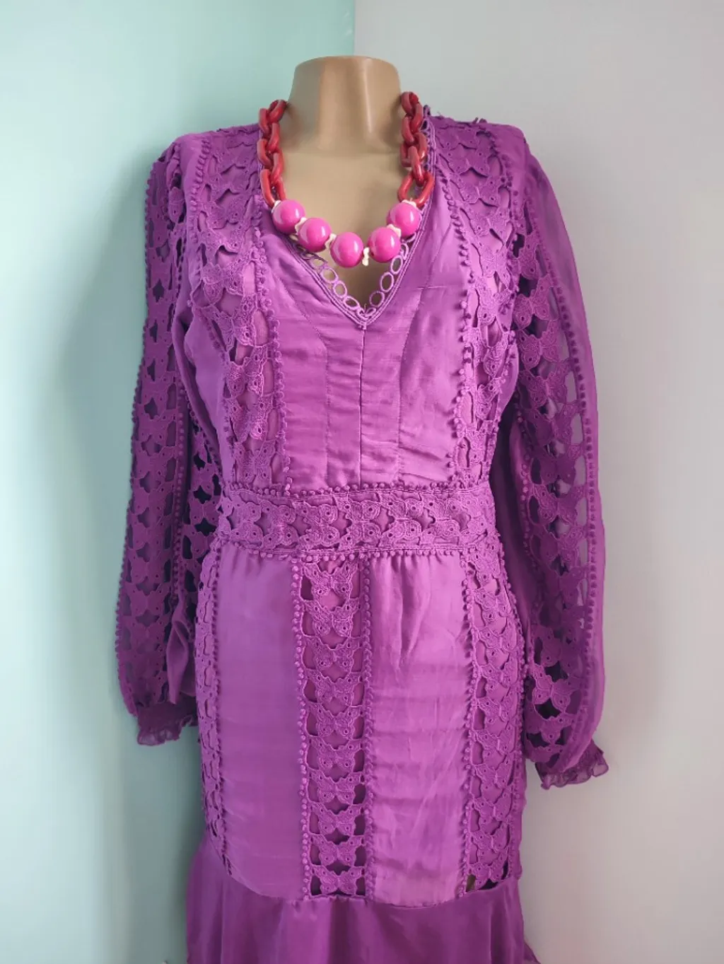 vestido midi roxo