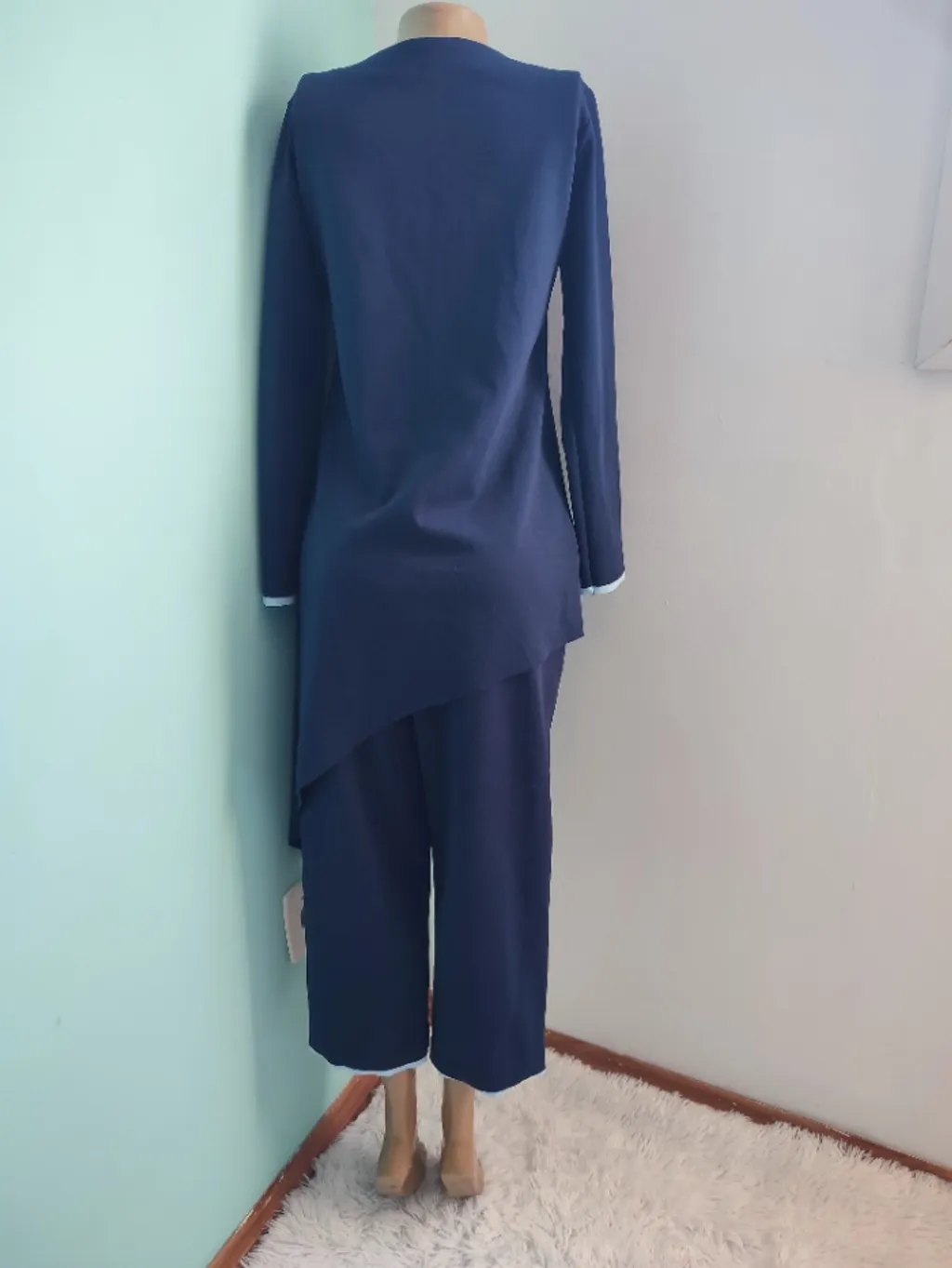 conjunto feminino azul marinho