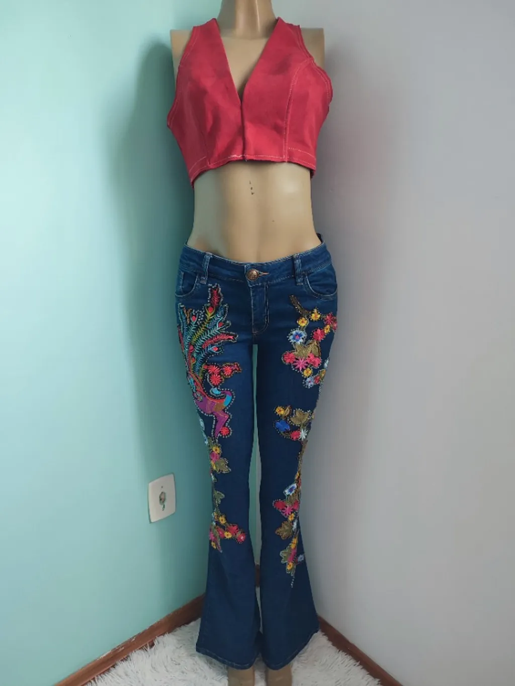 calça jeans feminina Anne Fernandes