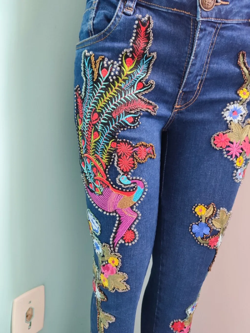 calça jeans feminina Anne Fernandes