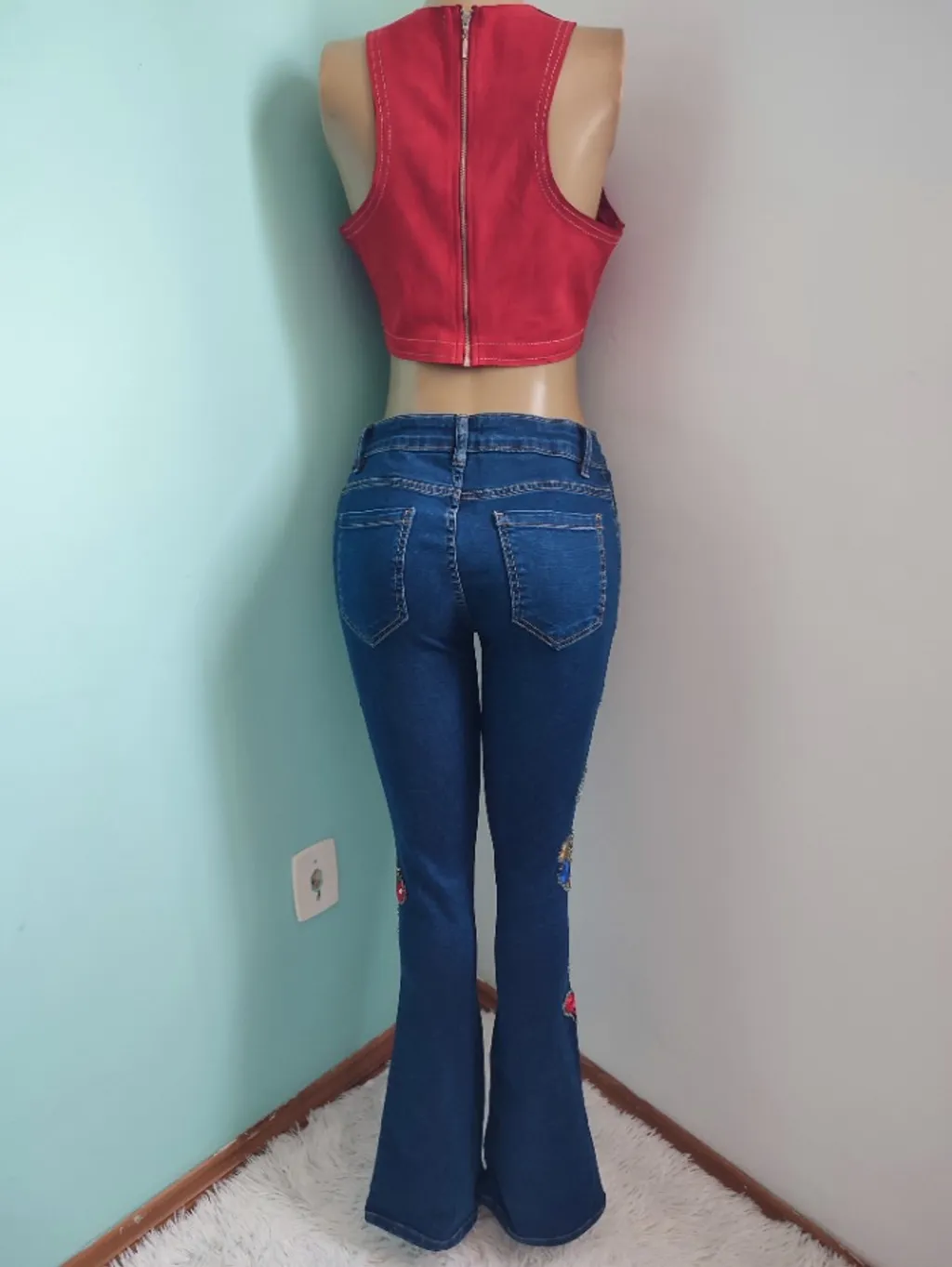 calça jeans feminina Anne Fernandes