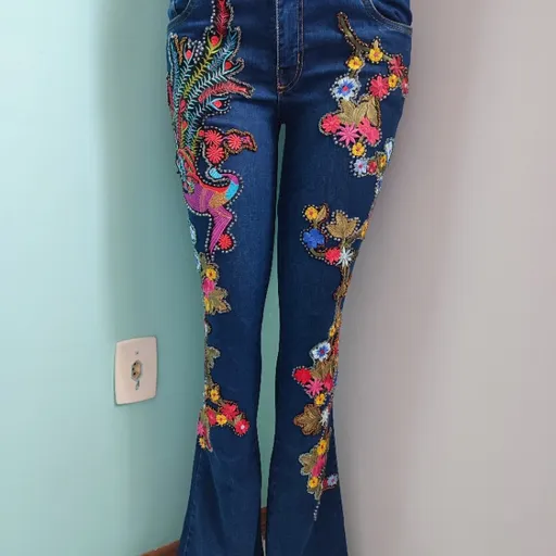 calça jeans feminina Anne Fernandes