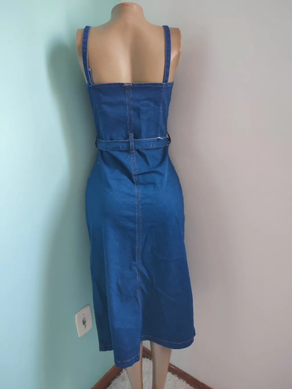vestido feminino jeans escuro