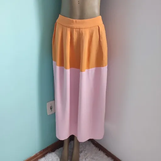 saia feminina rosa e laranja