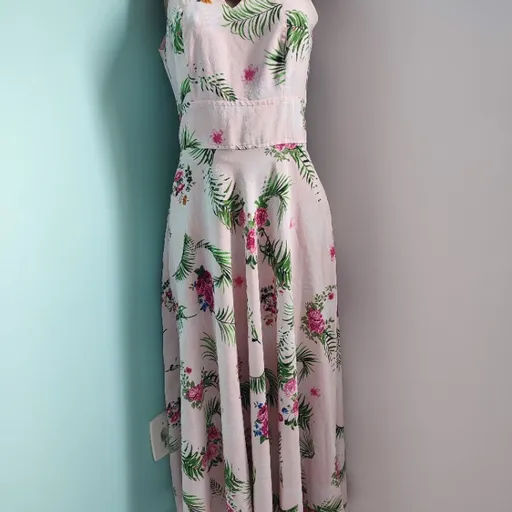 vestido longo floral