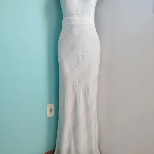 vestido longo branco