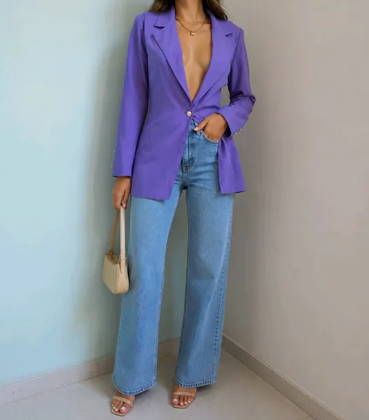 blazer feminino roxo
