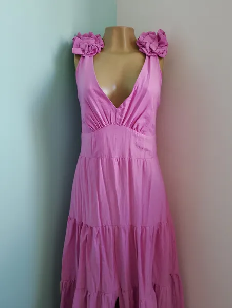 vestido longo lilás