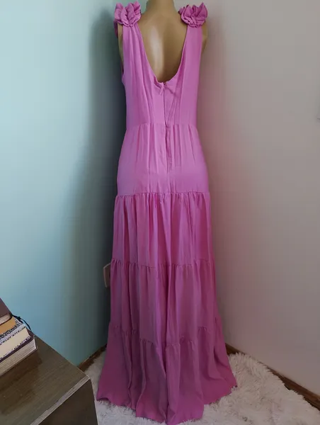 vestido longo lilás