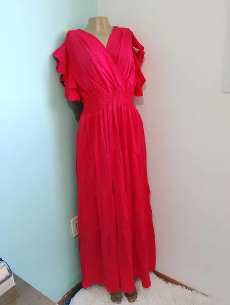 vestido longo vermelho