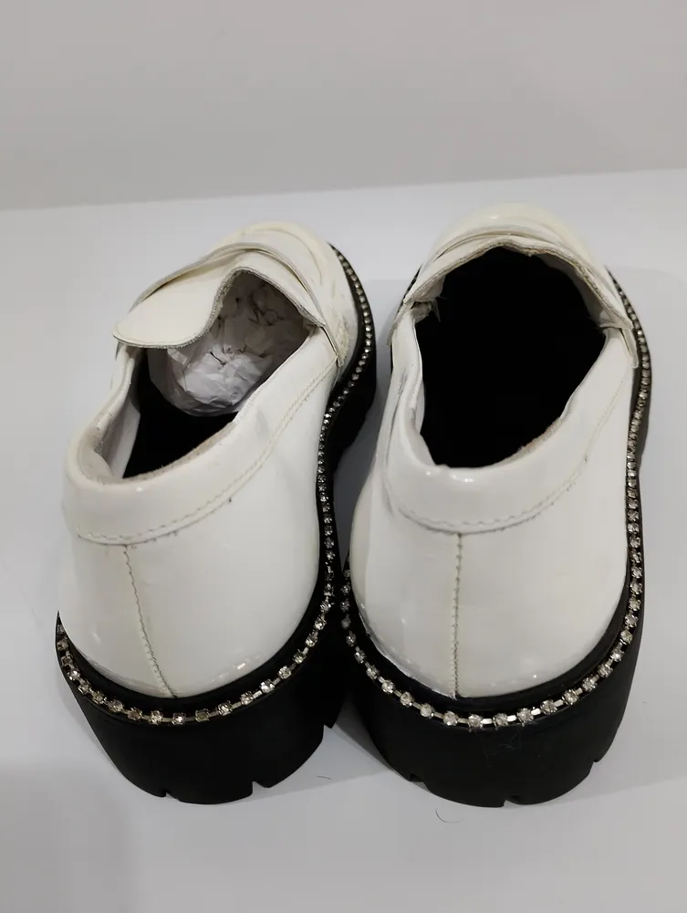 sapato mocassim branco