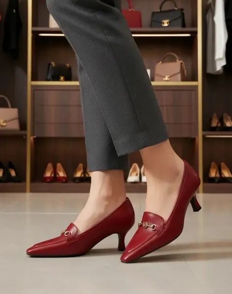 Scarpin Jorge Bischoff Couro Logo Vermelho Tamanho 37