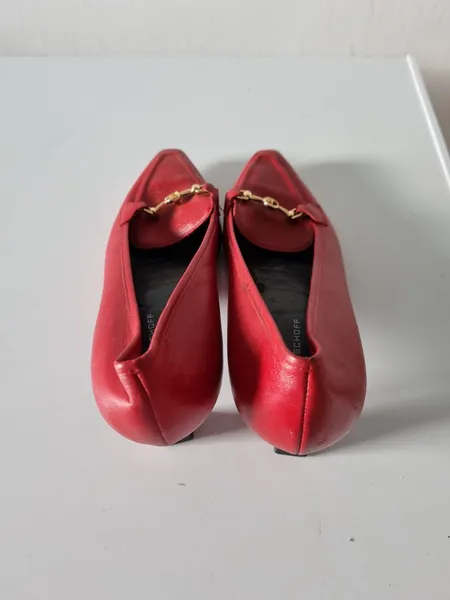 Scarpin Jorge Bischoff Couro Logo Vermelho Tamanho 37