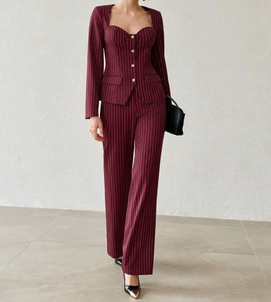 Calça Feminina social vinho