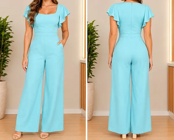 Macacão Feminino azul bebê