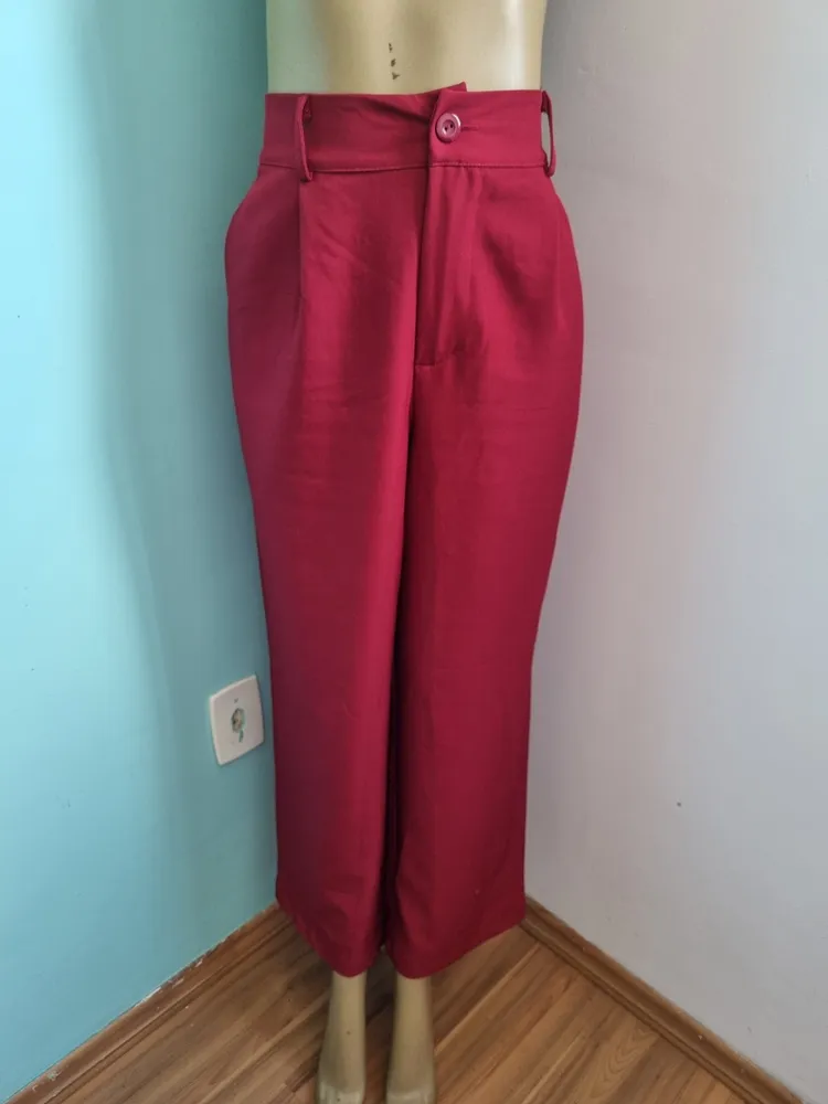 Calça Feminino social vinho