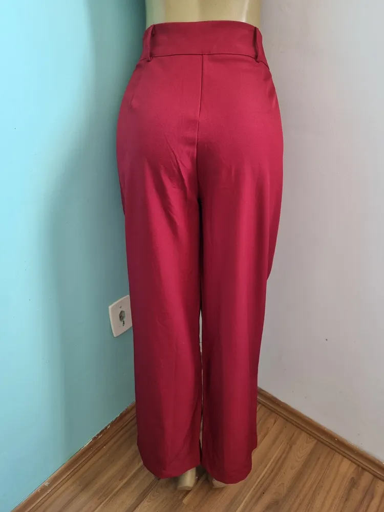 Calça Feminino social vinho