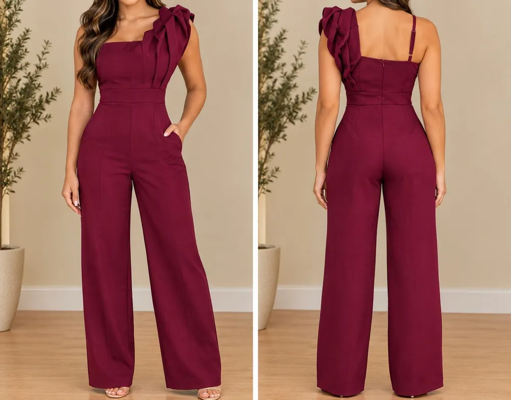 Macacão Feminino marsala