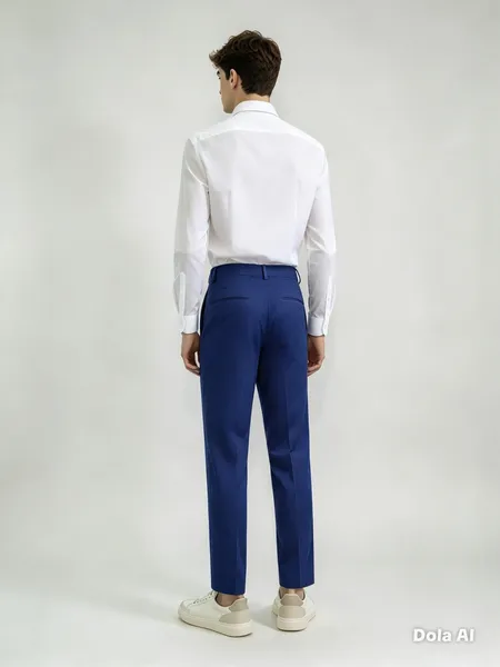 Calça social masculina azul