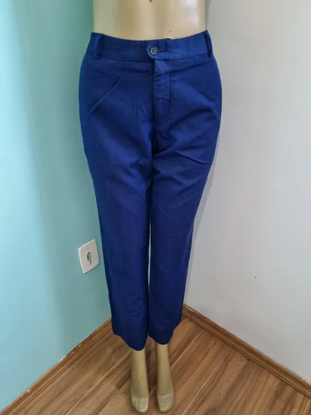 Calça social masculina azul