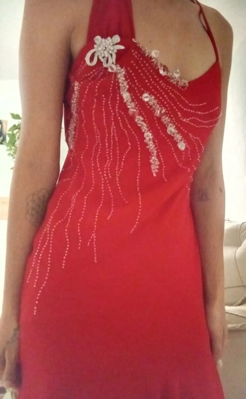 vestido vermelho de  festa vintage