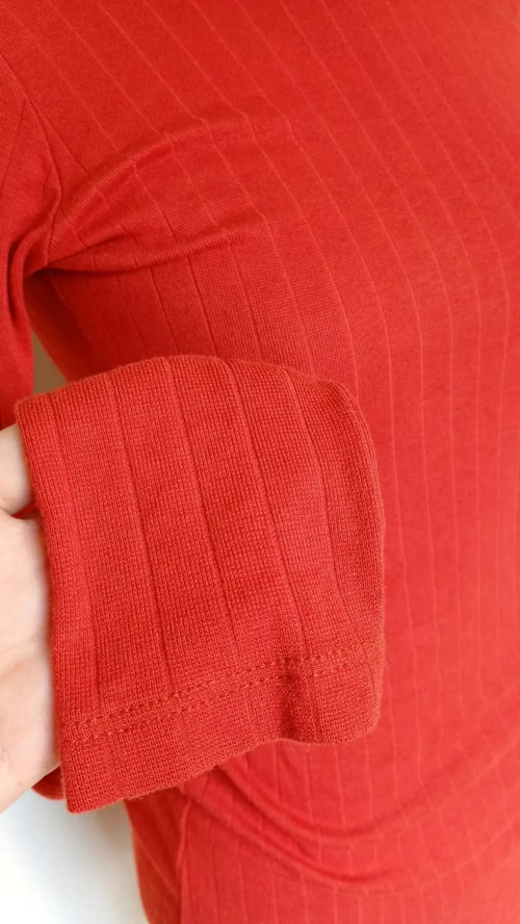 Vestido Terracota Maria Moça em malha tamanho P