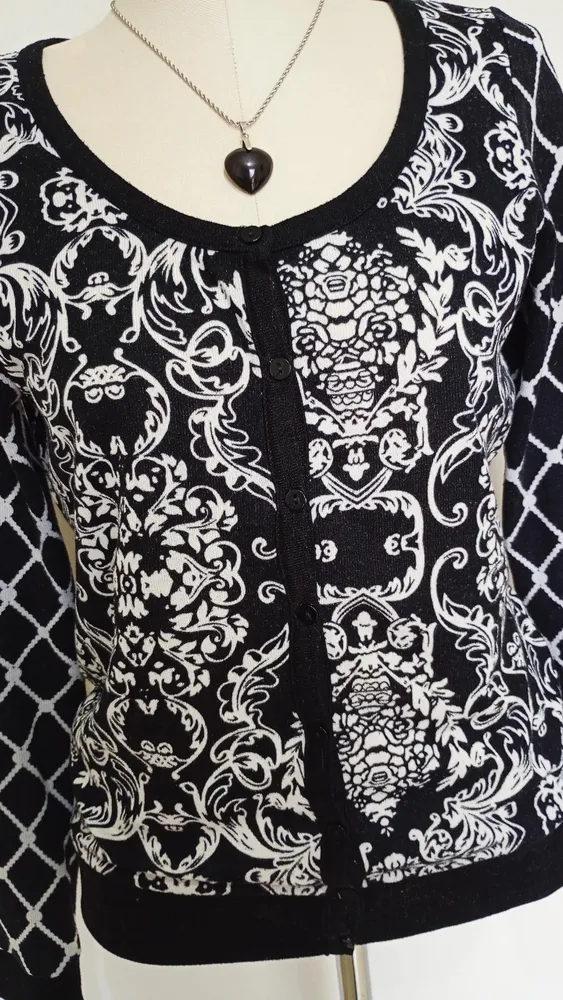 Cardigan Tribal Print Tricot tamanho P