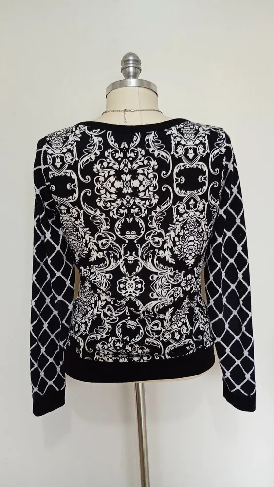 Cardigan Tribal Print Tricot tamanho P