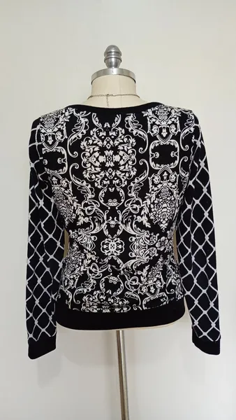 Cardigan Tribal Print Tricot tamanho P