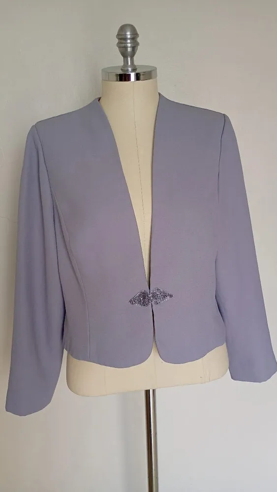 Blazer cinza curto importado Karen Miller tamanho M