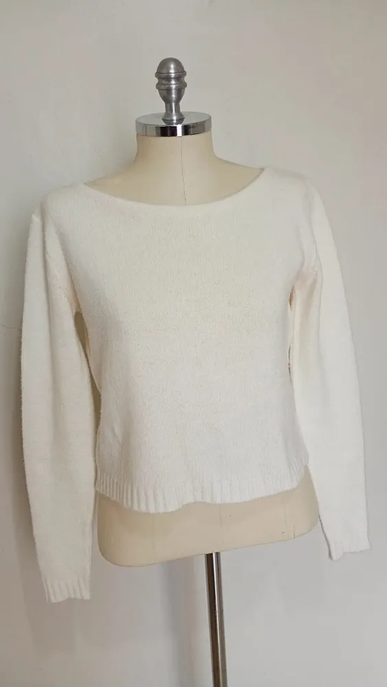 Blusa curta de lãzinha Off-White Tok tamanho P