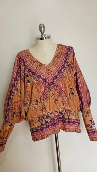 Blusa indiana manga morcego nova tamanho G