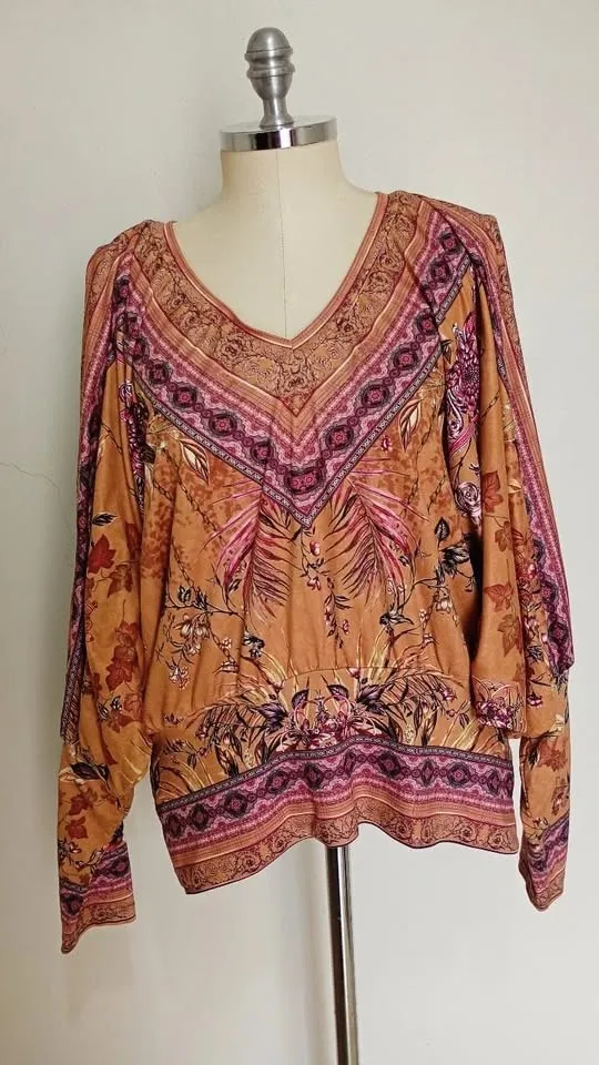 Blusa indiana manga morcego nova tamanho G