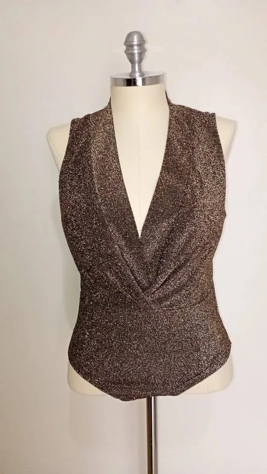 Body brilhoso em lurex tamanho M