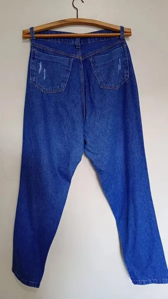Calça jeans Mom azul escura tamanho 40