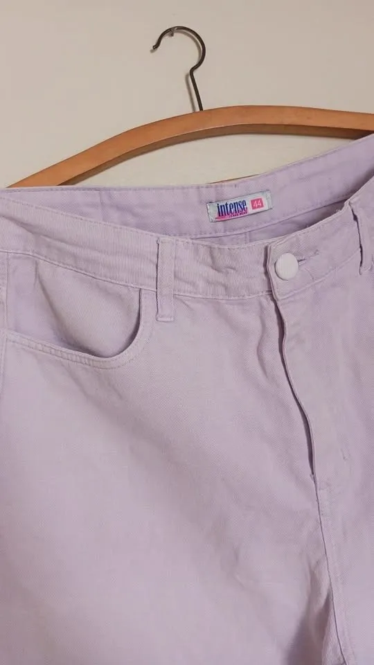 Calça jeans Mom lilás tamanho 44