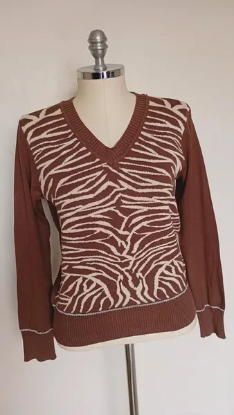 Suéter Zebra Tricot tamanho G pequeno (veste P/M)