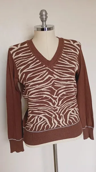 Suéter Zebra Tricot tamanho G pequeno (veste P/M)