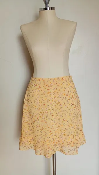 Saia amarela de florzinhas vintage CGC