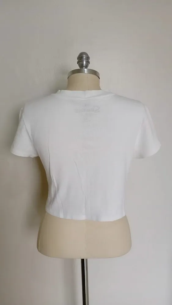 Blusa cropped branco Liza G