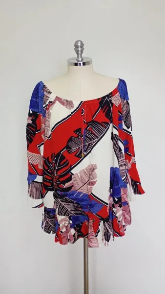 Blusa ciganinha estampada tamanho GG