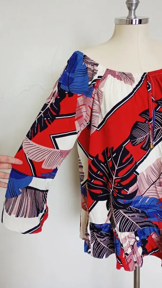 Blusa ciganinha estampada tamanho GG