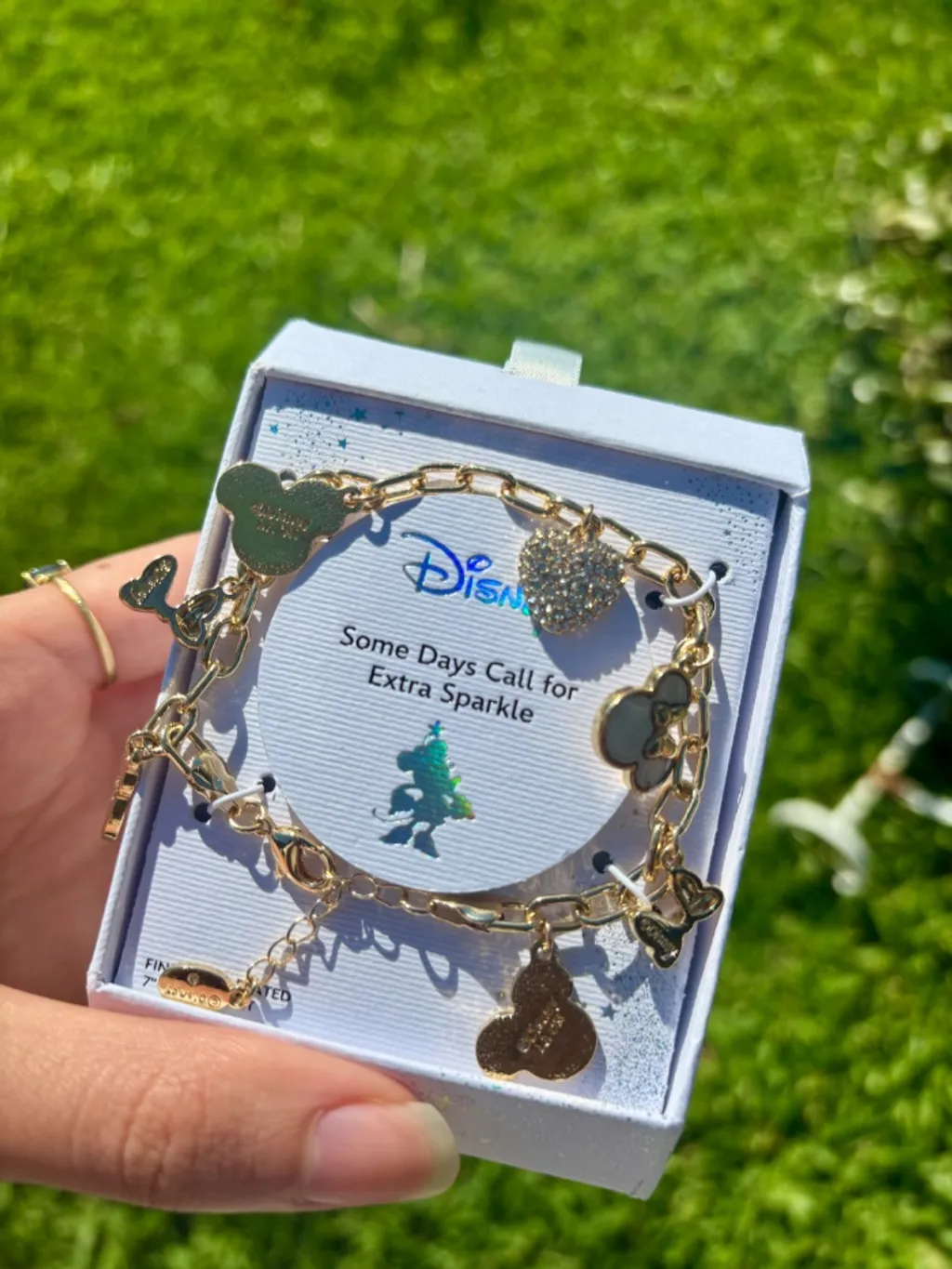 pulseira prata fina disney original