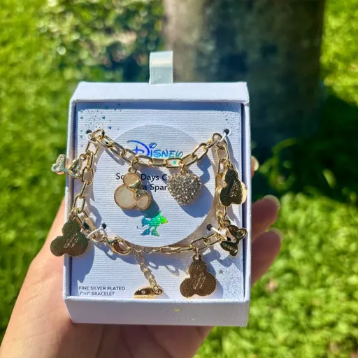 pulseira prata fina disney original